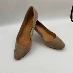 Corso Como tan suede heels size 10